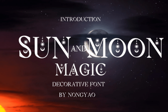 Sun and Moon Magic Fonts for Designers