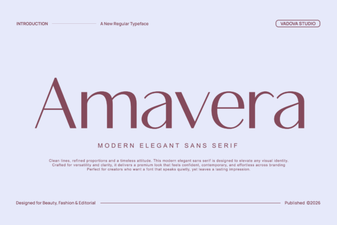Amavera Font for Modern Creative Projects