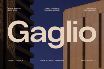 Gaglio Font: Creative Typeface Design Projects
