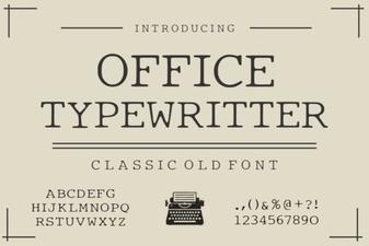 Stylish Office Fonts Inspired by Classic Typewriters